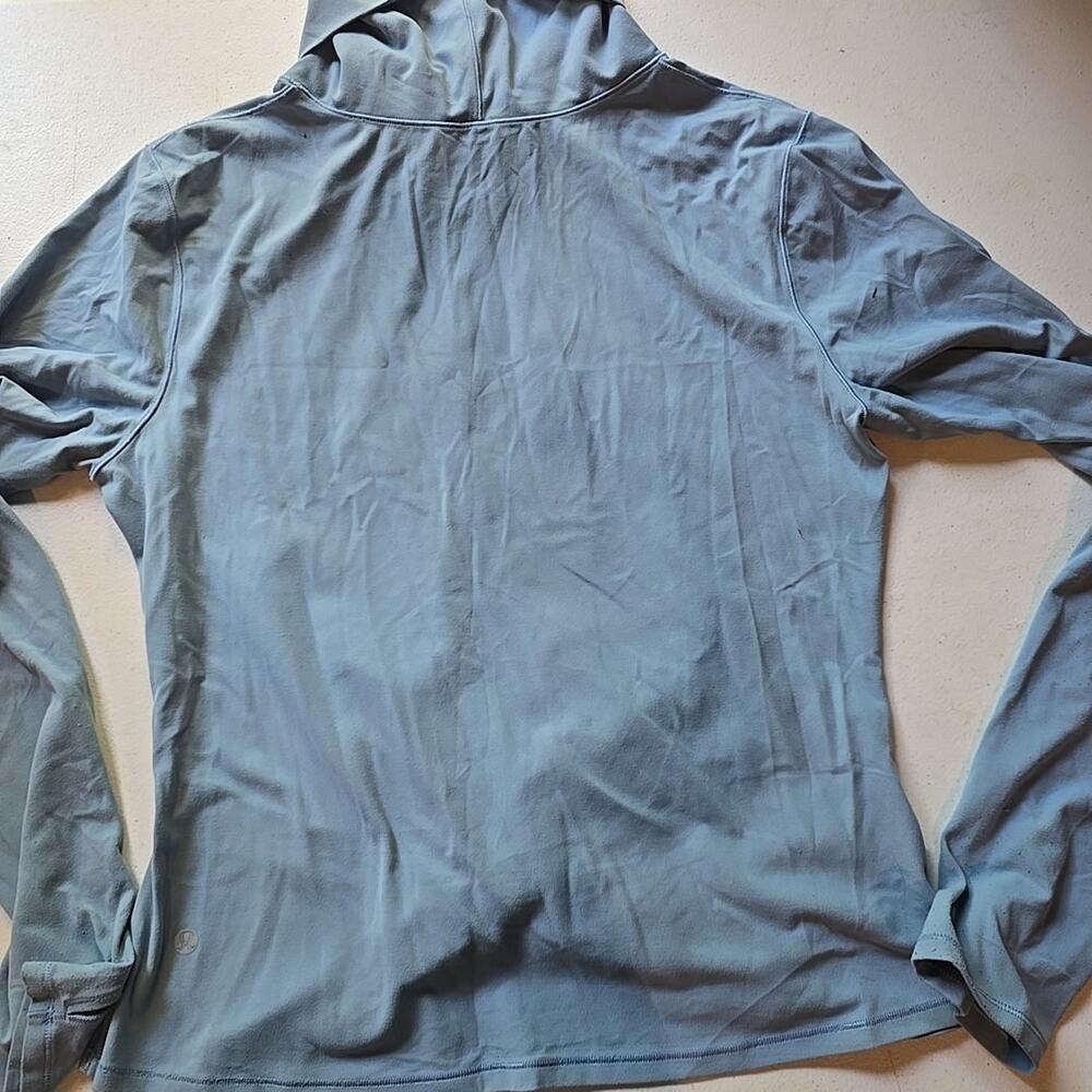 Lululemon Melodic Movement Top Womens 12 Long‎ Sleeve Funnel Neck Cascade Blue - Picture 9 of 9